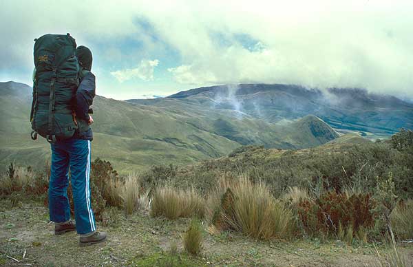 Turista v jihoamerických Andách