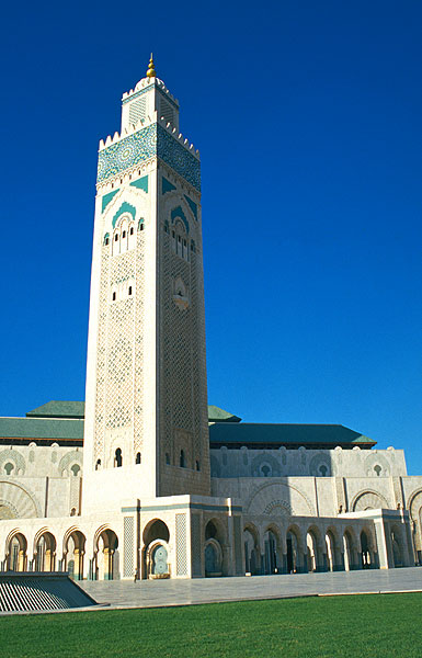 Minaret mešity krále Hassana II