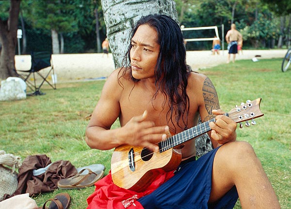 Havajský hráč na ukulele