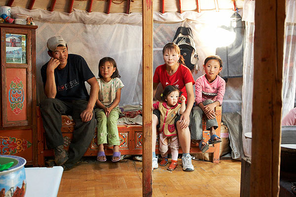 Obyvatelé mongolské jurty