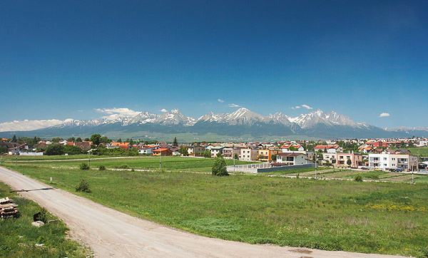 Vysoké Tatry, panorama od Popradu