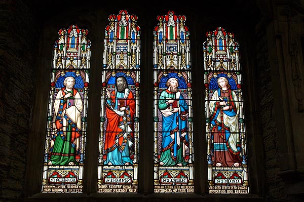 Čtyři evangelisté, vitráže