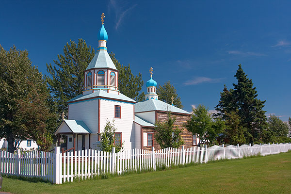 Pravoslavný kostelík v Kenai