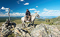 Altajský lovec na koni